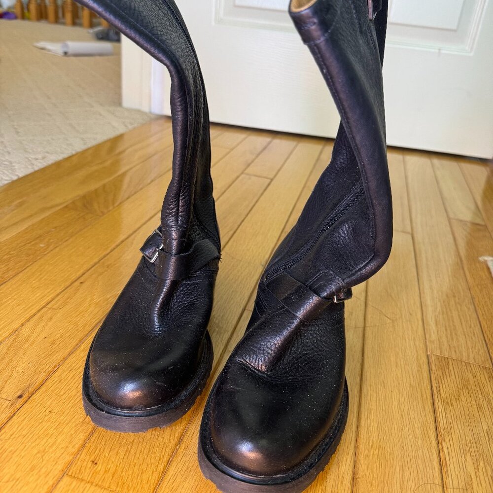 Sebago Saranac Buckle High Boots – Women’s US 6 – Black Leather